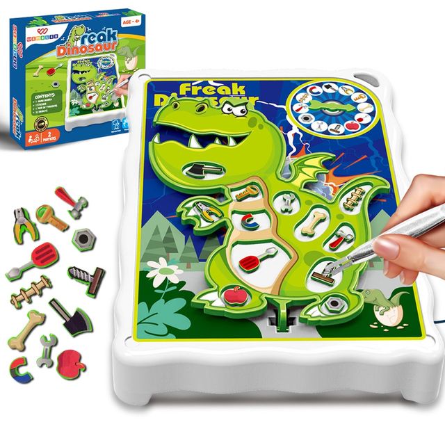 Wembley Dinosaur Operation Game Board with Stickers Remove The Objects Arcade Buzzer Fun Toy