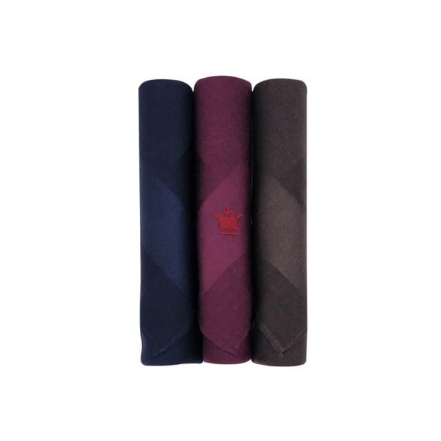 Louis Philippe Men's Solid Cotton Handkerchief | Assorted