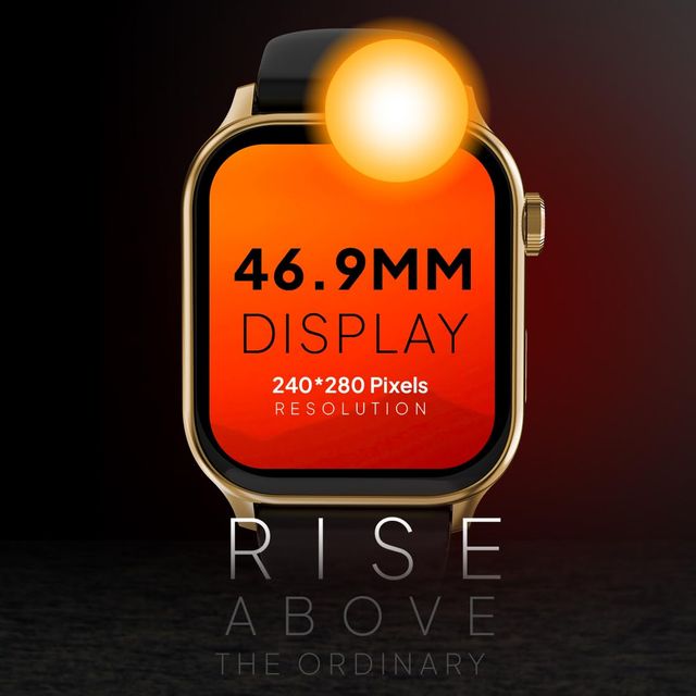 Fire-Boltt Rise | 1.85" Display | BT Calling - Gold Black