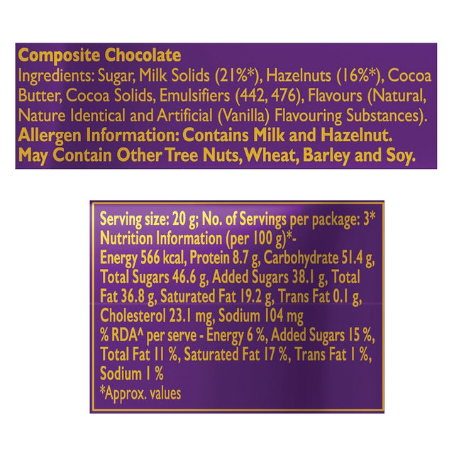 Cadbury Dairy Milk Silk Hazelnut Chocolate Bar, 58 g - Pack of 2
