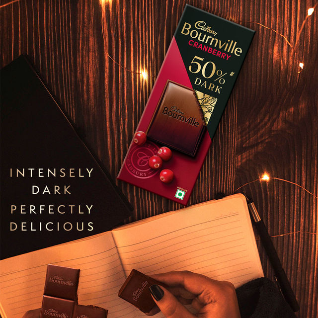 Cadbury Bournville Cranberry 50% Dark Chocolate Bar