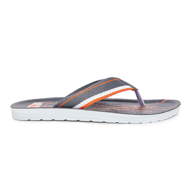 Paragon Men's Vertex Grey-Orange Slippers | UK 7