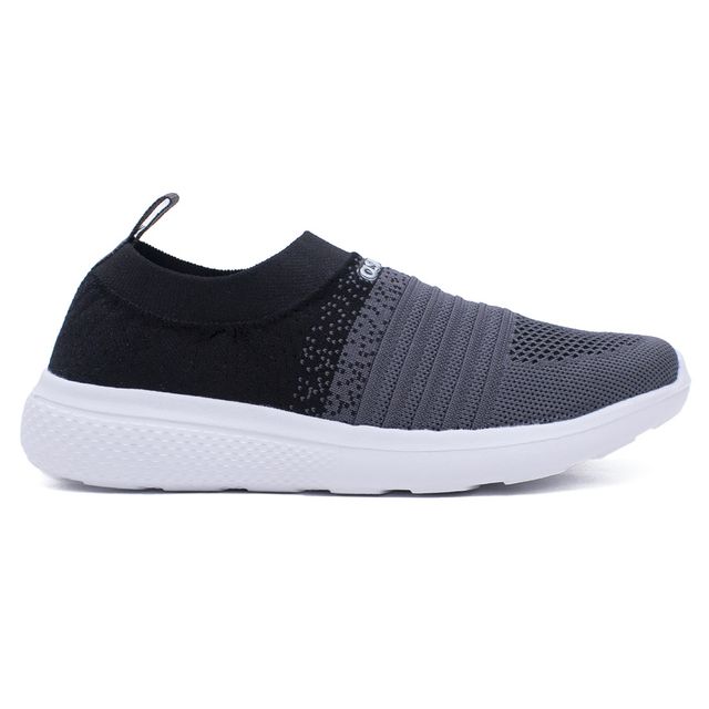Asian Elasto-02 Women Grey Black Laceless Shoes | Size-5