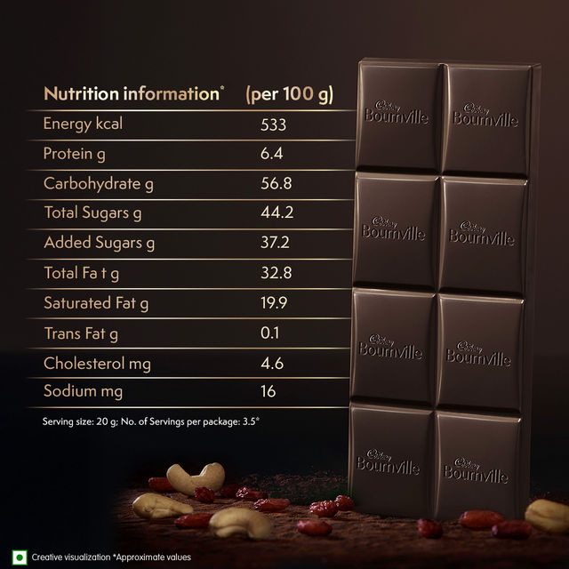 Cadbury Bournville Fruit & Nut Dark 50% Chocolate Bar Combo