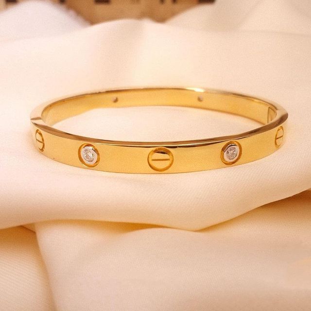 Shining Diva Fashion Stylish Stainless Steel Crystal Gift Bracelet for Women and Girls | 15744b