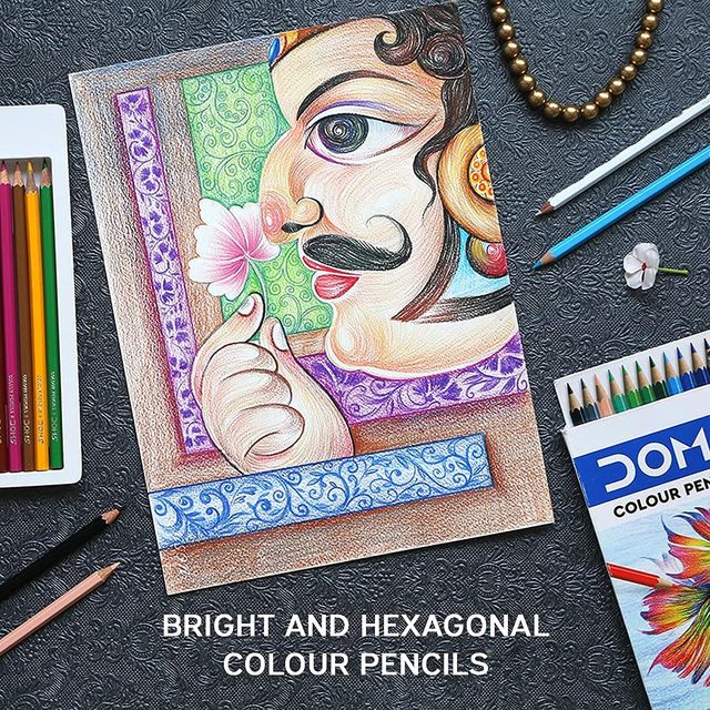 Doms Fsc 12 Shades Colour Pencil