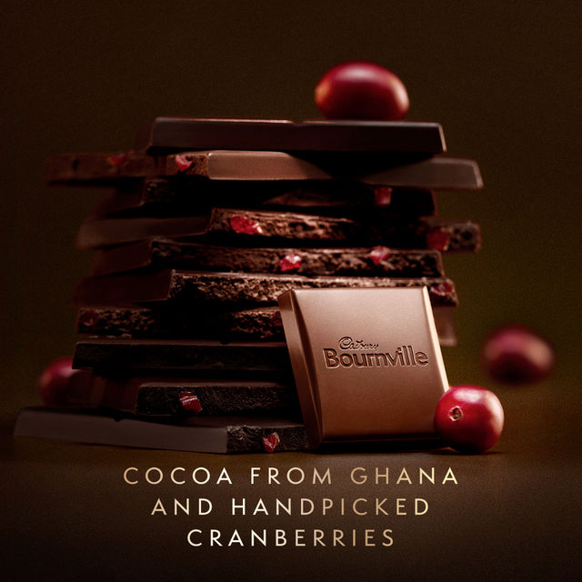 Cadbury Bournville Cranberry 50% Dark Chocolate Bar