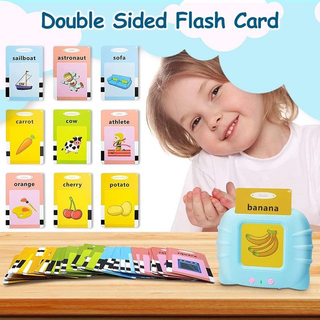 Wembley Talking Flash Cards Educational Learning Toy Machine For Kids Age 6 Yrs | 112 Cards-Blue