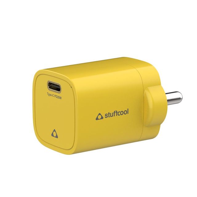 Stuffcool Nuevo 20W Smallest Wall Charger for iPhone (Yellow)