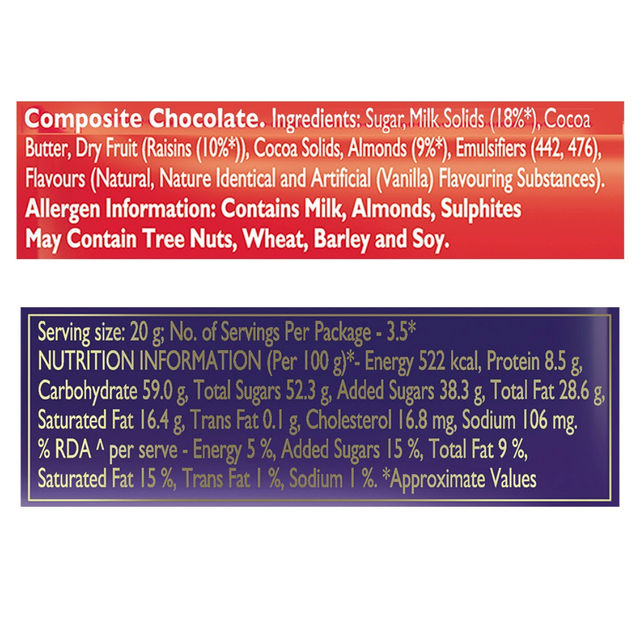 Cadbury Dairy Milk Fruit & Nut Chocolate Bar