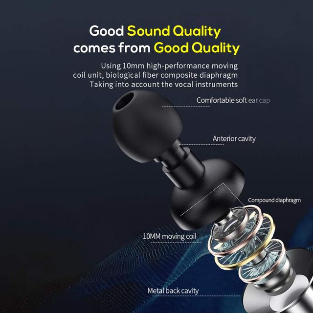 pTron Pride Lite 3.5mm Wired Earphones With Mic Stereo Audio 1.2M Tangle-Free Cable - Gray
