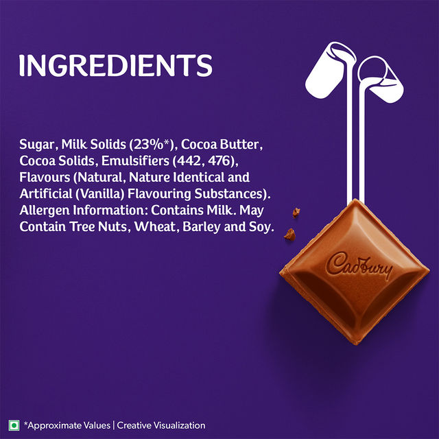 Cadbury Dairy Milk Chocolate Bar Family Pack, 117 g Combo