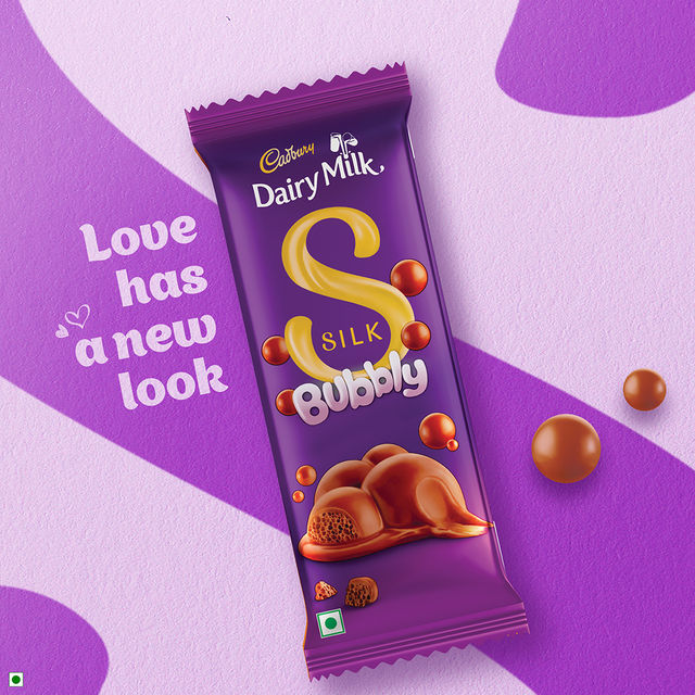 Cadbury Dairy Milk Silk Bubbly Chocolate Bar, 112 g - Pack of 2