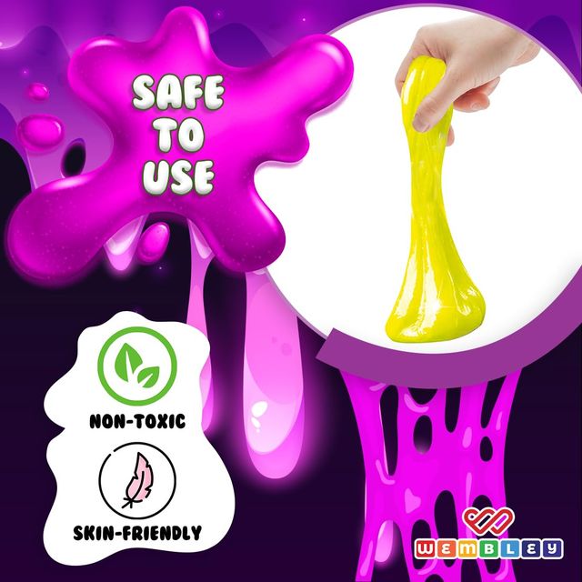 Wembley Slime Kit - Glow In The Dark Diy Slime Maker Set For Kids Craft Activity Kit