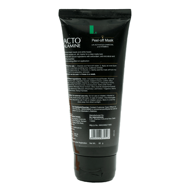 Lacto Calamine Peel Off Mask with Activated Charcoal and Vitamin E