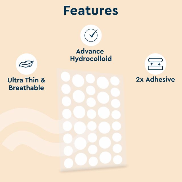 GUBB Face Acne Patch Pimple Healing Patch Absorbing Cover Invisible, Blemish Spot, Hydrocolloid