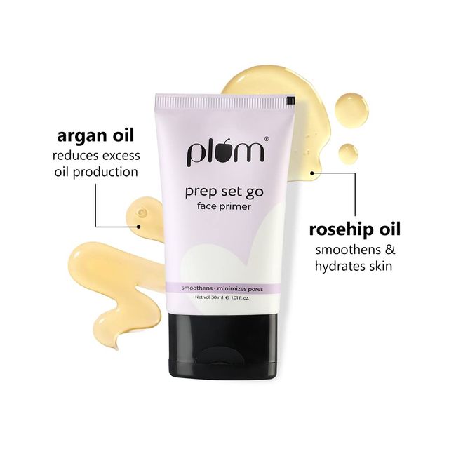Plum Prep Set Go Face Primer - Lightweight Minimises Pores Smoothens Skin