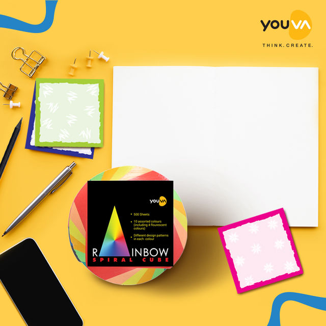 Navneet Youva Rainbow Spiral Cube Note Pad