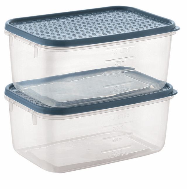 All Time Polka Storage Container (421 X 2) (2000 Ml) (2 Pc Set) (Colour May Vary)