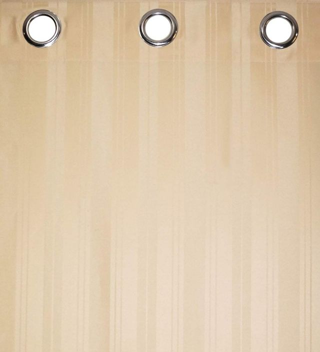 Lushomes Shower Curtain - Gold | Striped | Polyester | 10 Metal Eyelets | 6 x 6.5 ft
