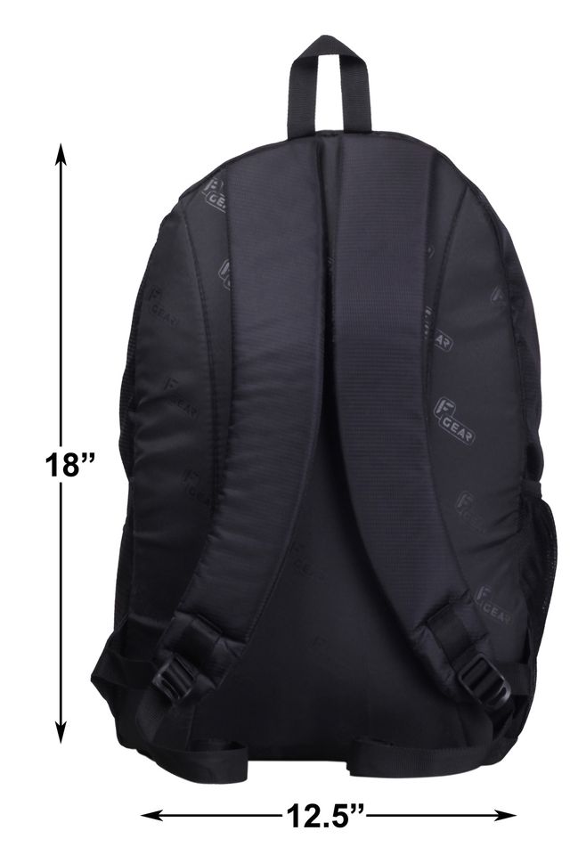 F Gear Unisex Solid Polyester 26 L Backpack | Black and Blue - 18 Inches