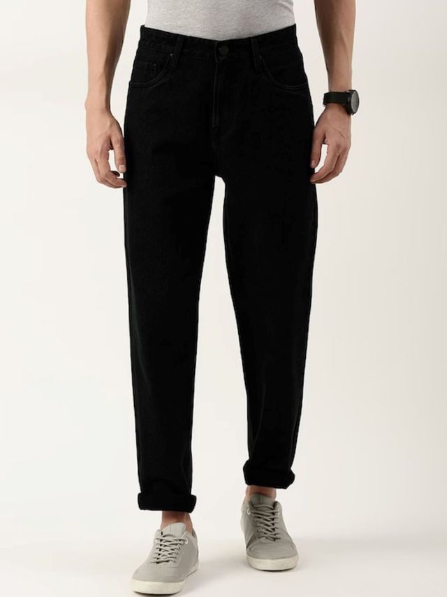 Bene Kleed Men Black Relaxed Denim Trousers 32