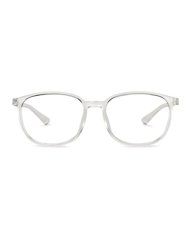Lenskart Blu Unisex TR90 Computer Glasses | Crystal Transparent - M