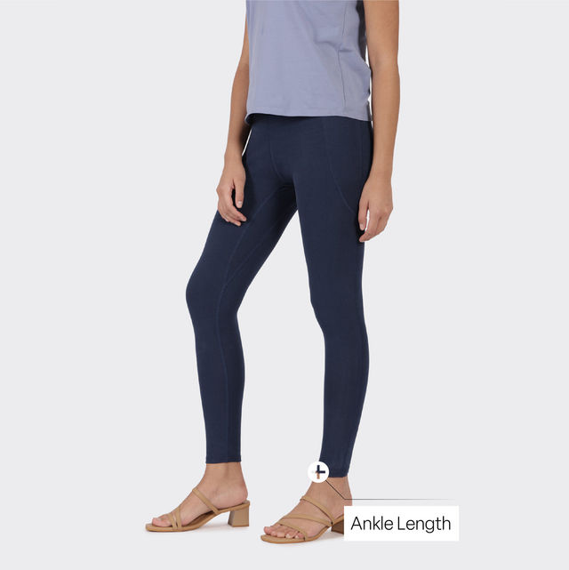 Blissclub Women's Solid Leggings | Navy - L