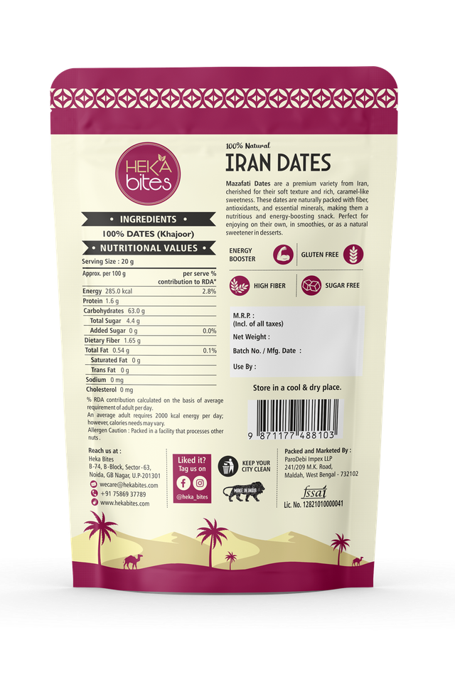 Heka Bites Mazafati Dates With Seeds