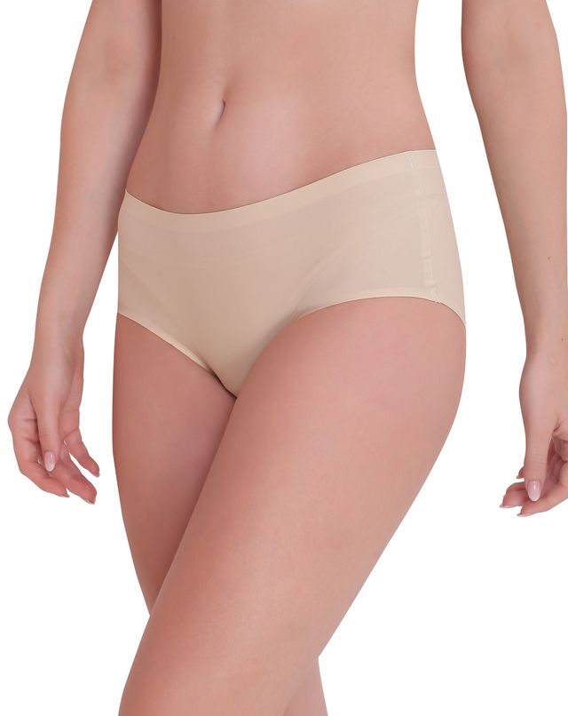 Plumbury Women s Seamless Hipster Panty | Pack Of 2 | Black-Beige - XL