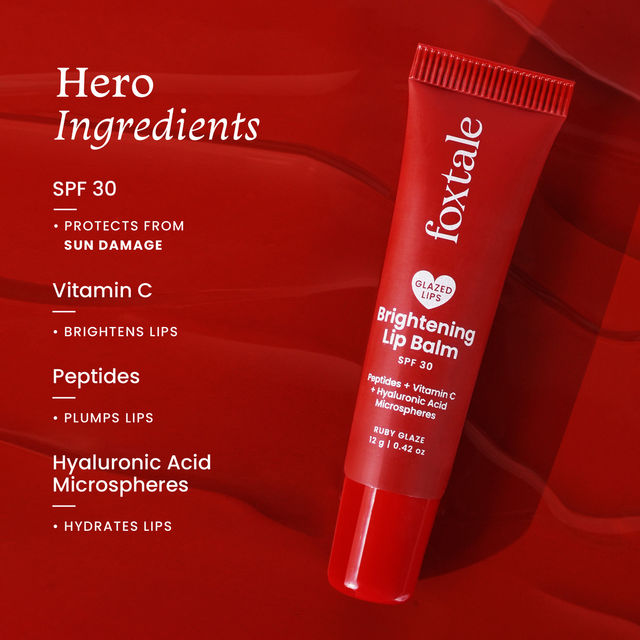 Foxtale SPF 30 Brightening Lip Balm with Peptitdes (Ruby)