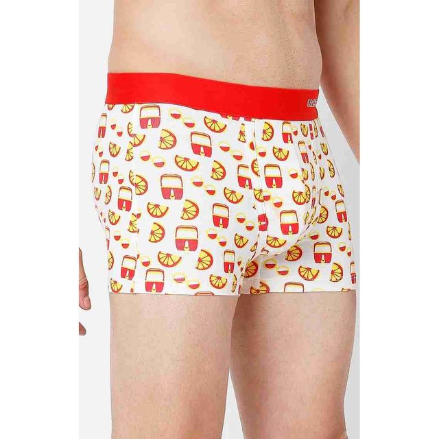 Underjeans by Spykar Men's White Red Pack of 1 Trunk | L