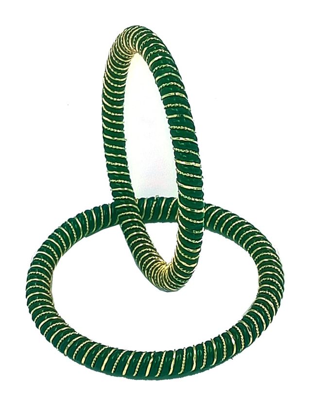 Bangles Green Twister Acrylic Size 2.6 Inch