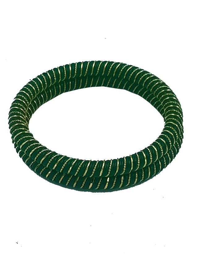 Bangles Green Twister Acrylic Size 2.6 Inch