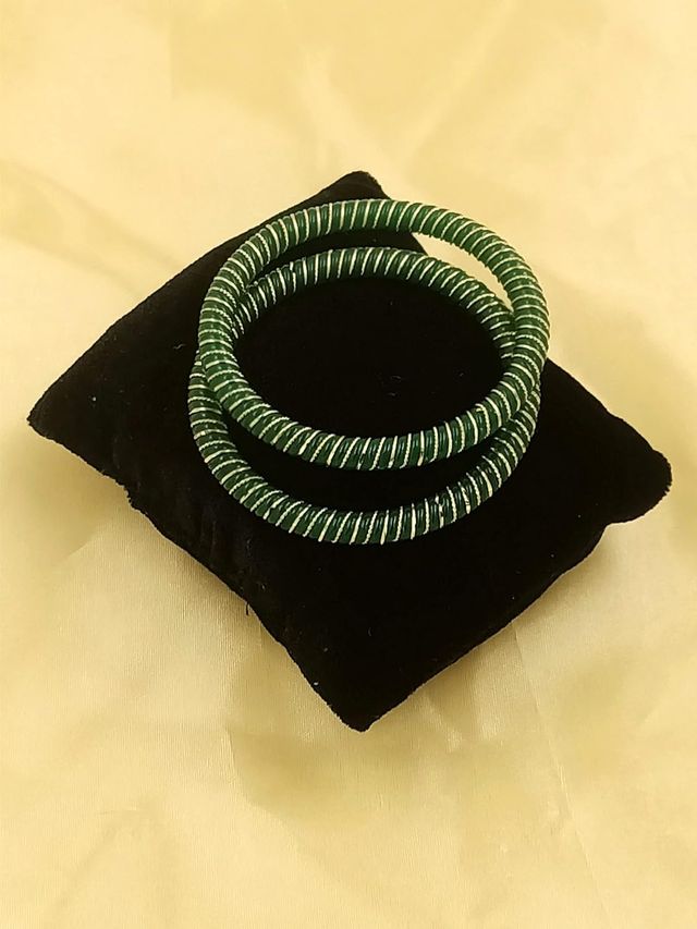 Bangles Green Twister Acrylic Size 2.6 Inch