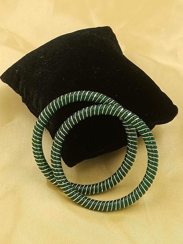 Bangles Green Twister Acrylic Size 2.6 Inch