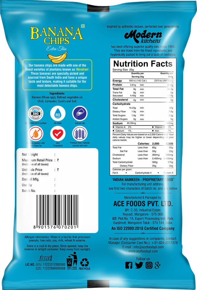 Modern Kitchens Banana Chips Spicy