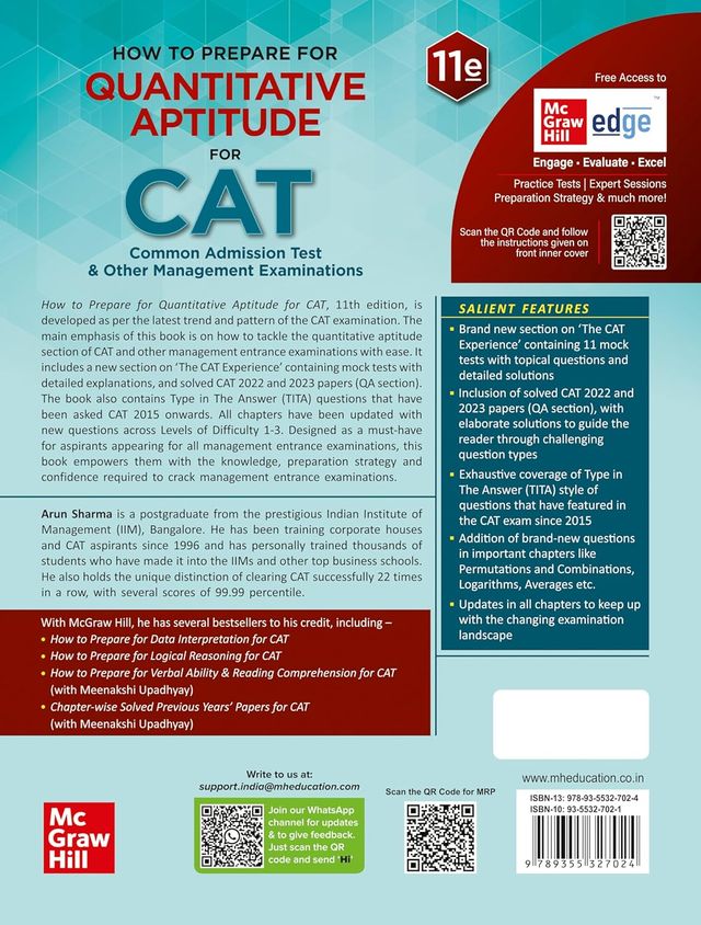 Quantitative Aptitude for CAT | 11th Edition | Arun Sharma | McGraw Hill