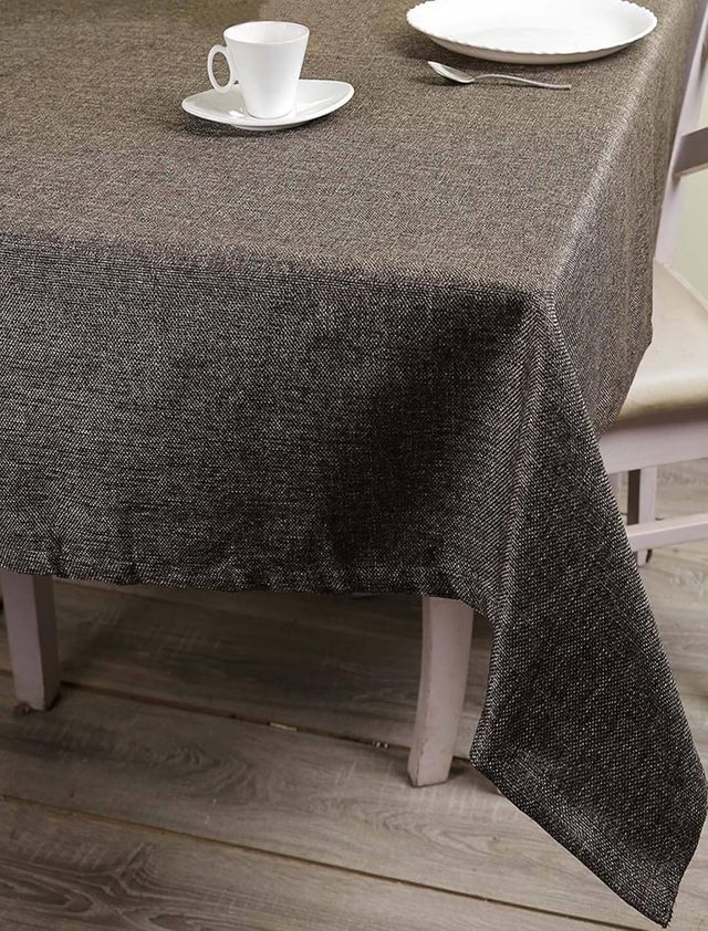 Lushomes Table Cover - Brown | Jute Dining | 6 Seater | 50 x 75 inch | 4 x 6 ft