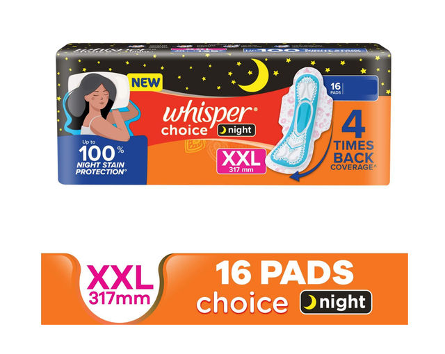 Whisper Choice Ultra Overnight XXL Sanitary Pads