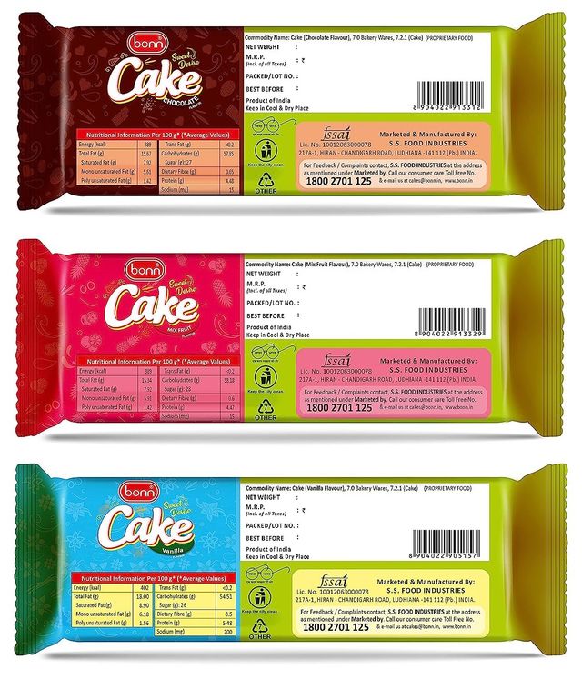 Bonn Sweet Desire Combo Of Mix Fruit, Vanilla, Chocolate Fruit Cake
