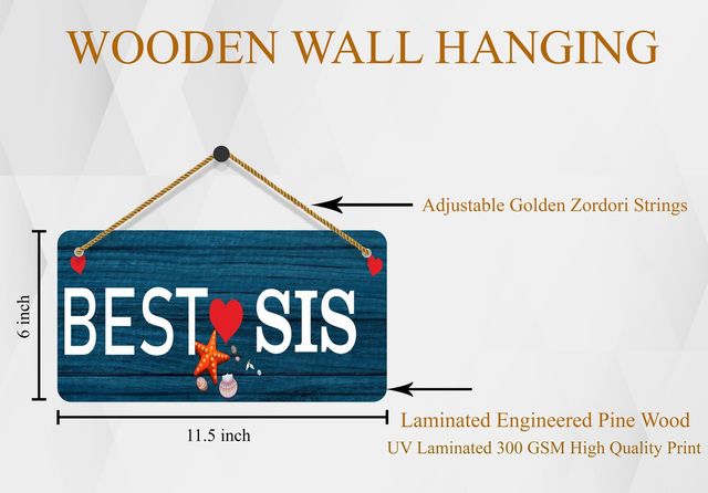 Saf Best Sis Beautiful Home Decoration Wall Hanging|Wharec-22