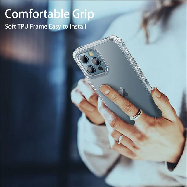 Kapaver Iphone 13 Pro Back Cover Case | Ice Crystal - Matte Clear