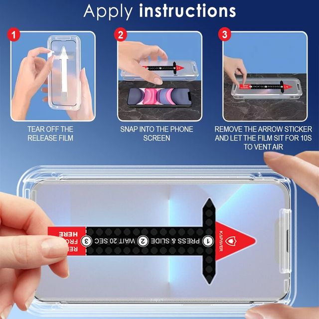 Kapaver Iphone 14 Pro Max Tempered Glass Screen Protector Guard | Easy Fit - 2 Pack