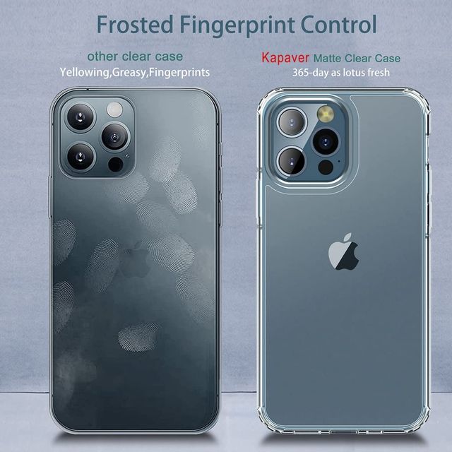 Kapaver Iphone 13 Pro Back Cover Case | Ice Crystal - Matte Clear