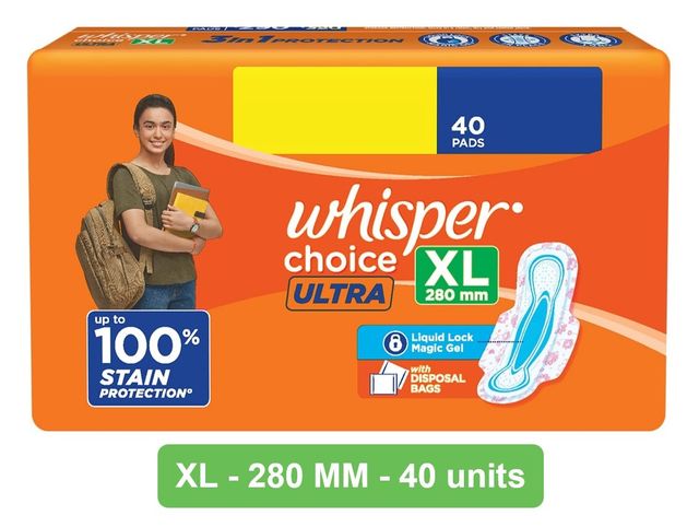 Whisper Choice Ultra XL Sanitary Pads