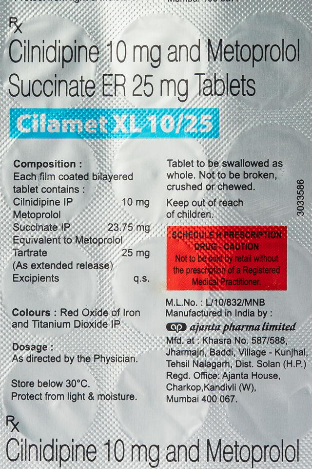 Cilamet XL 10/25 Tablet