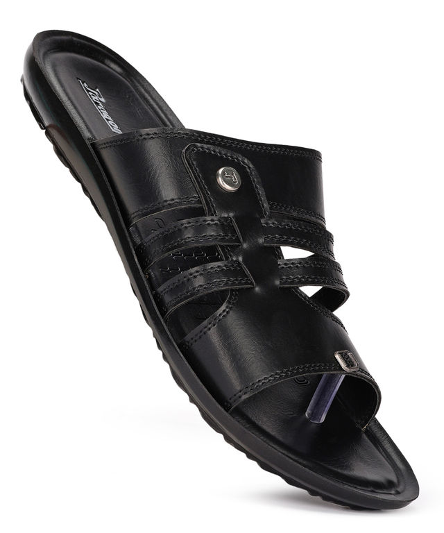 Paragon Men's Comfort Sandals | Anti-Skid Sole & Sturdy Construction | Black | UK 8