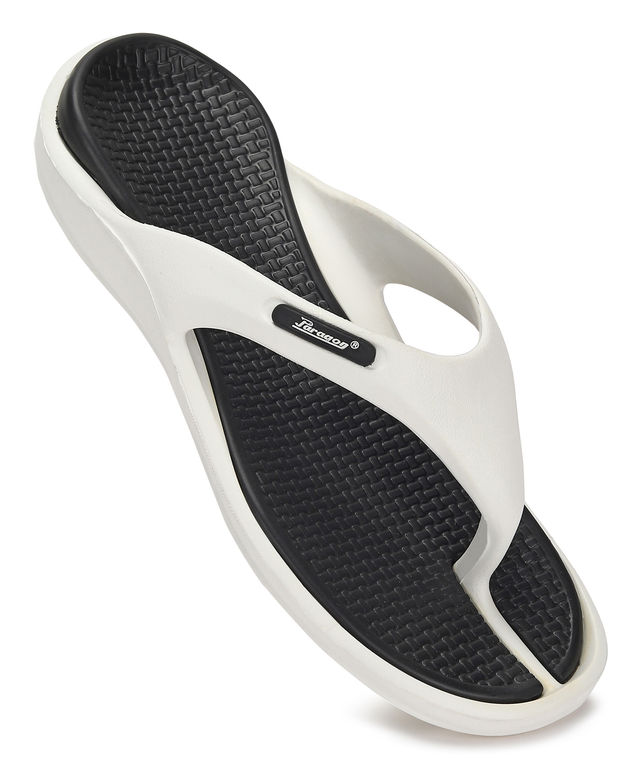 Paragon Men s Lightweight | Washable And Durable Flip Flops For Everyday Use | WHITE BLACK | UK 7 - 1 pair