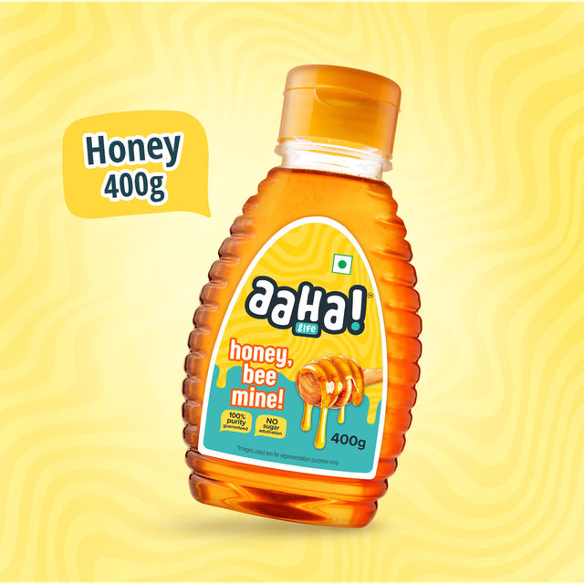 Aaha 100% Pure Honey Squeezy Bottle  - No Adulteration 400 g Combo